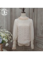 Miss Point Through Your Bloom Half Lotus Sleeve Blouse(Reservation/Full Payment Without Shipping)